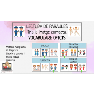 JOC LECTURA DE PARAULES. TRIA LA IMATGE CORRECTA. OFICIS. COEDUCACIÓ.
