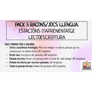 PACK 5 RACONS LLENGUA. 5 JOCS LECTOESCRIPTURA.