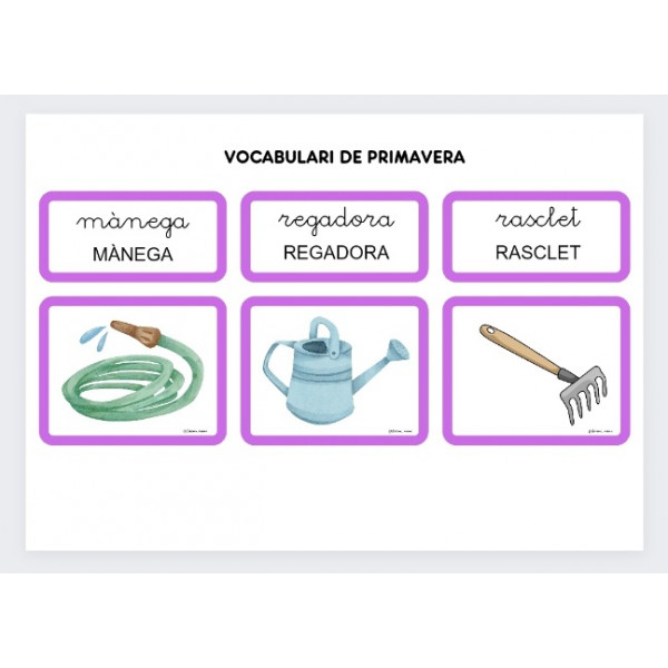 VOCABULARI DE PRIMAVERA