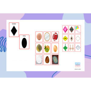 ROMBE-OVAL: joc de classificació de figures geomètriques