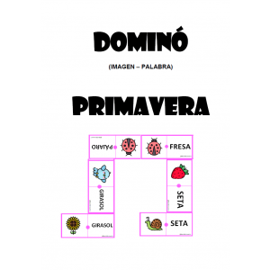 Dominó imagen/palabra - primavera