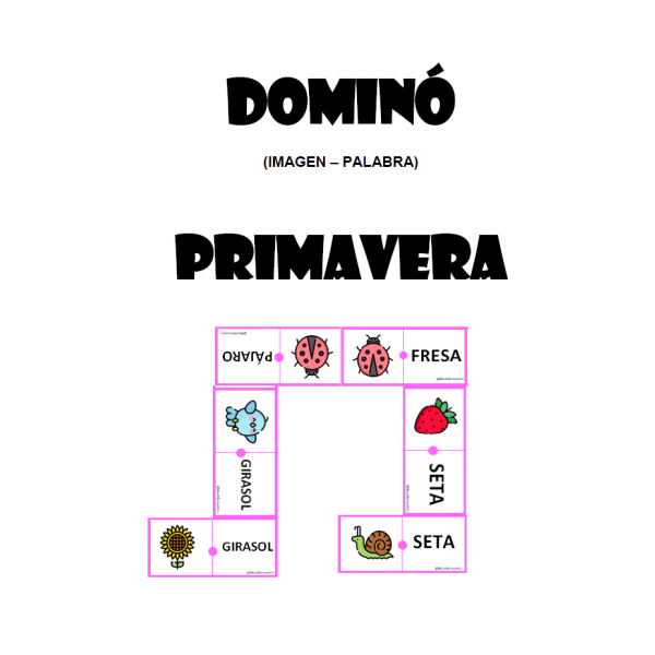 Dominó imagen/palabra - primavera