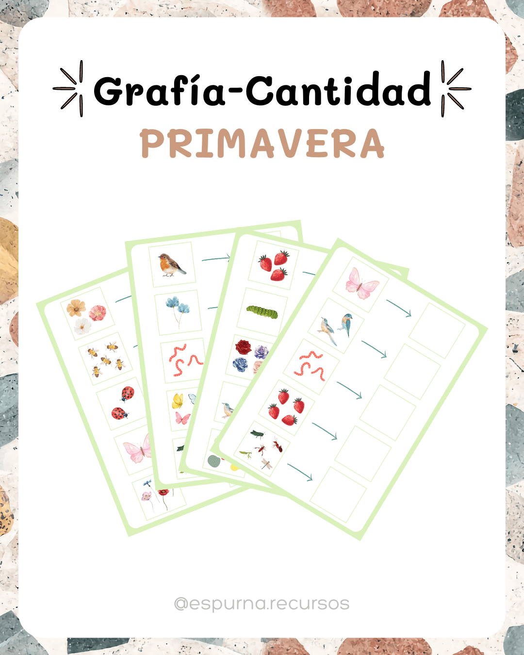 Láminas conteo Primavera CASTELLANO