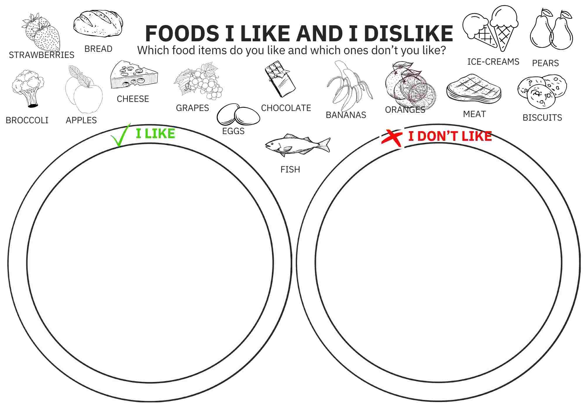 Food: I like... but I don't like...