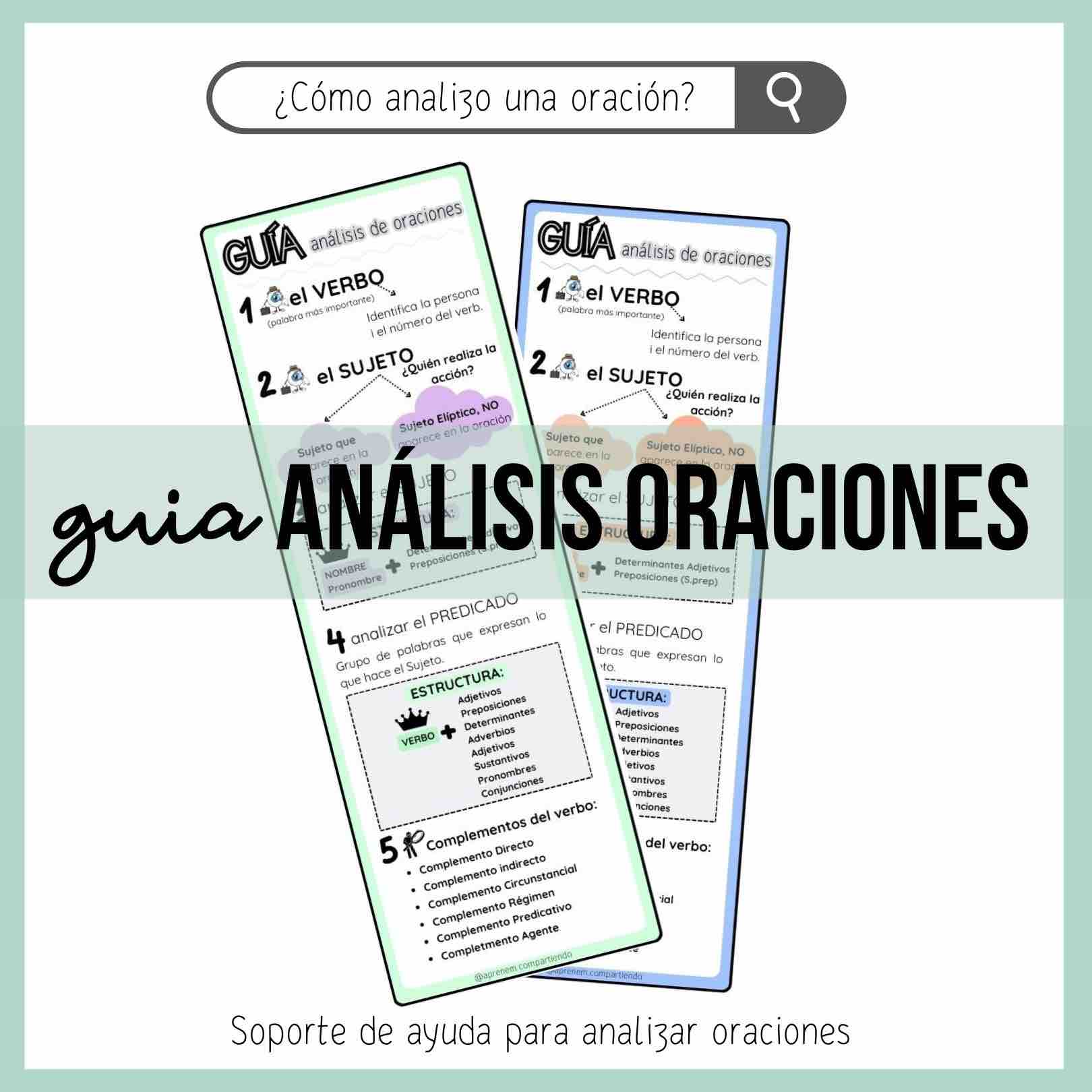 GUÍA para analizar oraciones CAST_CAT