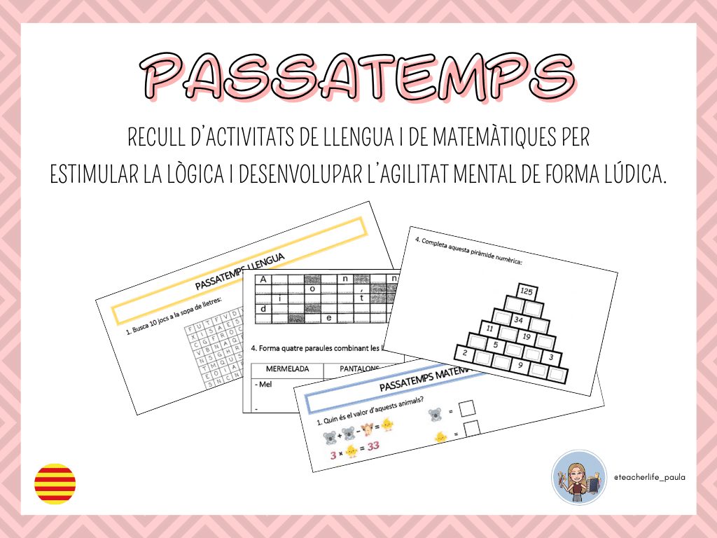 Passatemps de llengua i matemàtiques