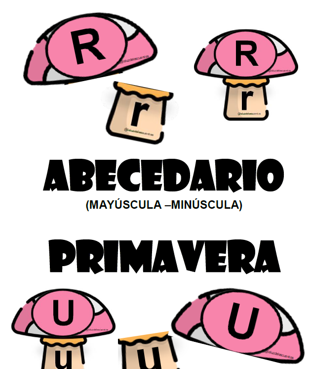 Abecedario (mayúscula/minúscula) - primavera