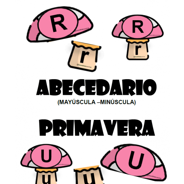 Abecedario (mayúscula/minúscula) - primavera