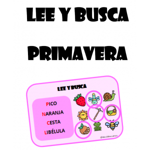 Lee y busca - primavera