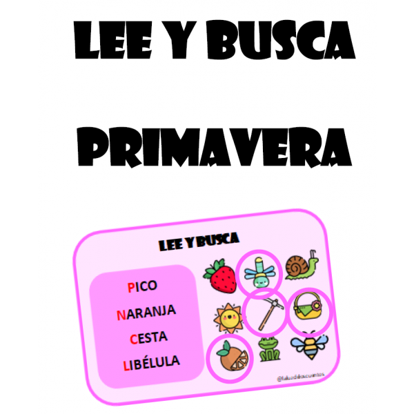Lee y busca - primavera