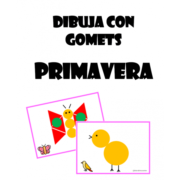 Dibuja con gomets - primavera