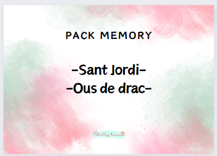 Memory de Sant Jordi i ous de drac