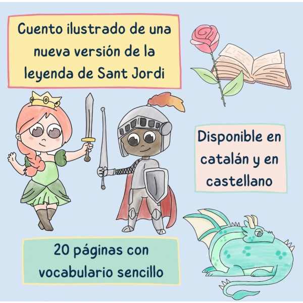 LIBRO: 🌹JORDINA, JORDI Y SU GRAN AVENTURA🐲 (CAST)