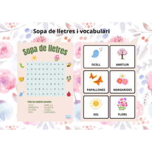 SOPA DE LLETRES I VOCABULARI DE PRIMAVERA