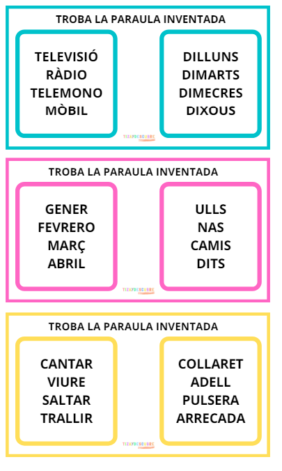 Troba la paraula inventada