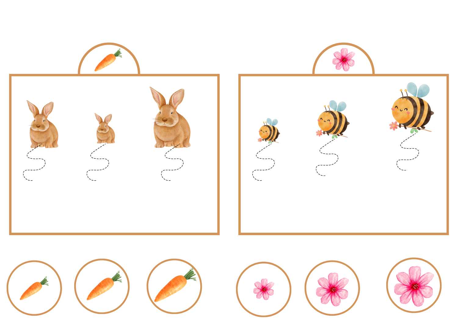 petit mitjà i gran//pequeño mediano y grande