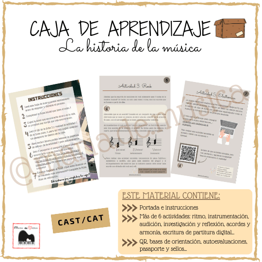 Caja de aprendizaje "La historia de la música"