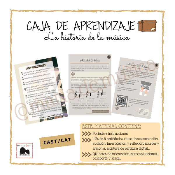 Caja de aprendizaje "La historia de la música"