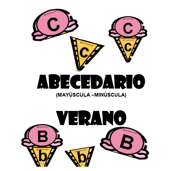 Abecedario (mayúscula/minúscula) - verano