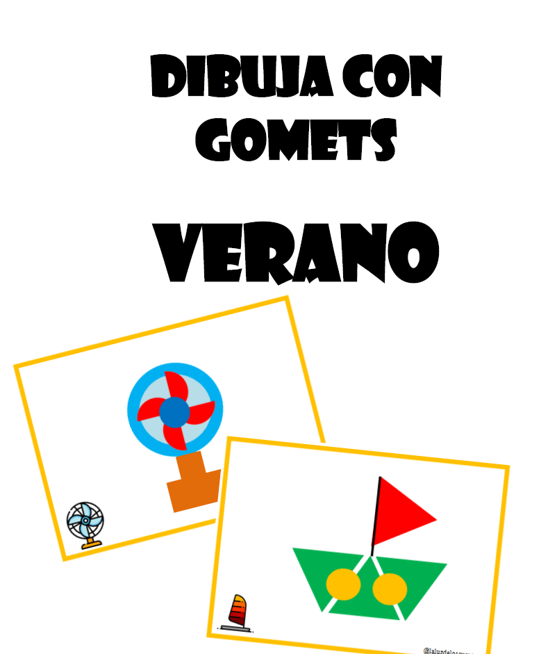Dibuja con gomets - verano