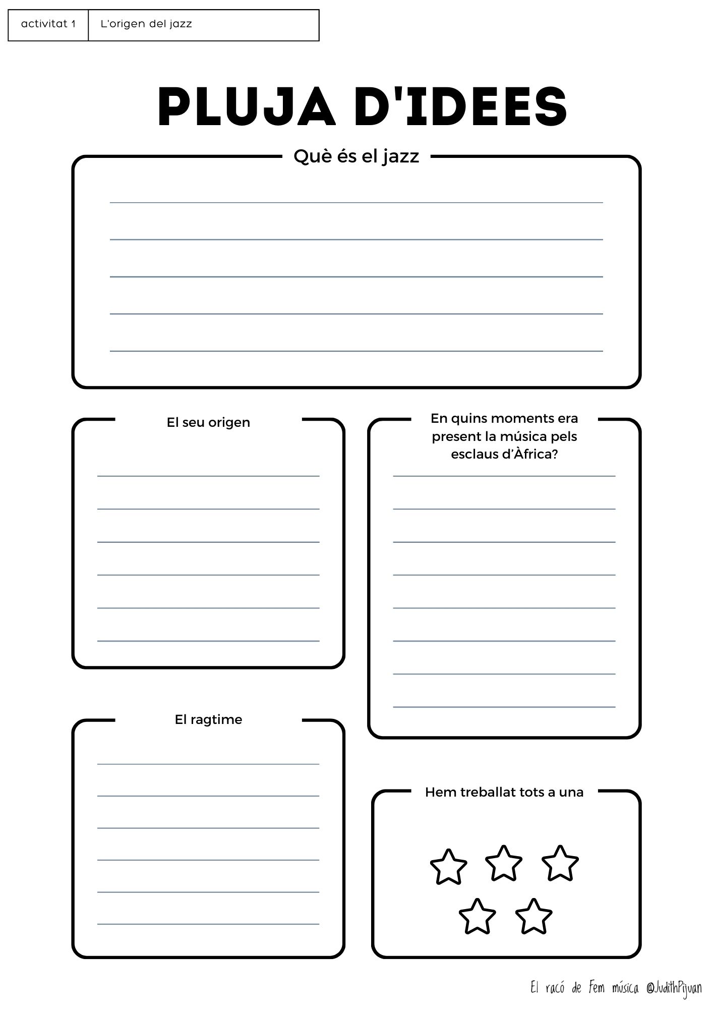 EL JAZZ 12 ACTIVITATS