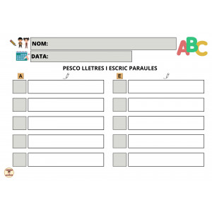 PESCAR LLETRES I ESCRIURE PARAULES
