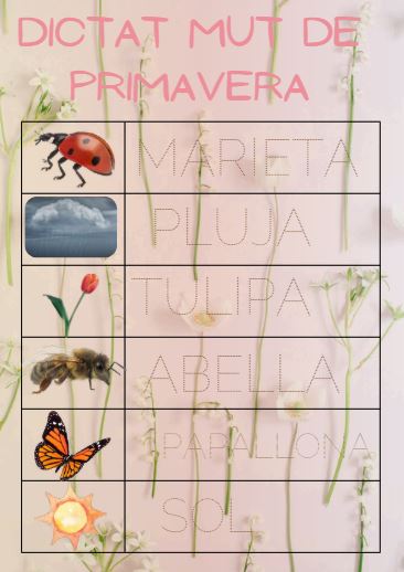 Lectoescriptura primavera