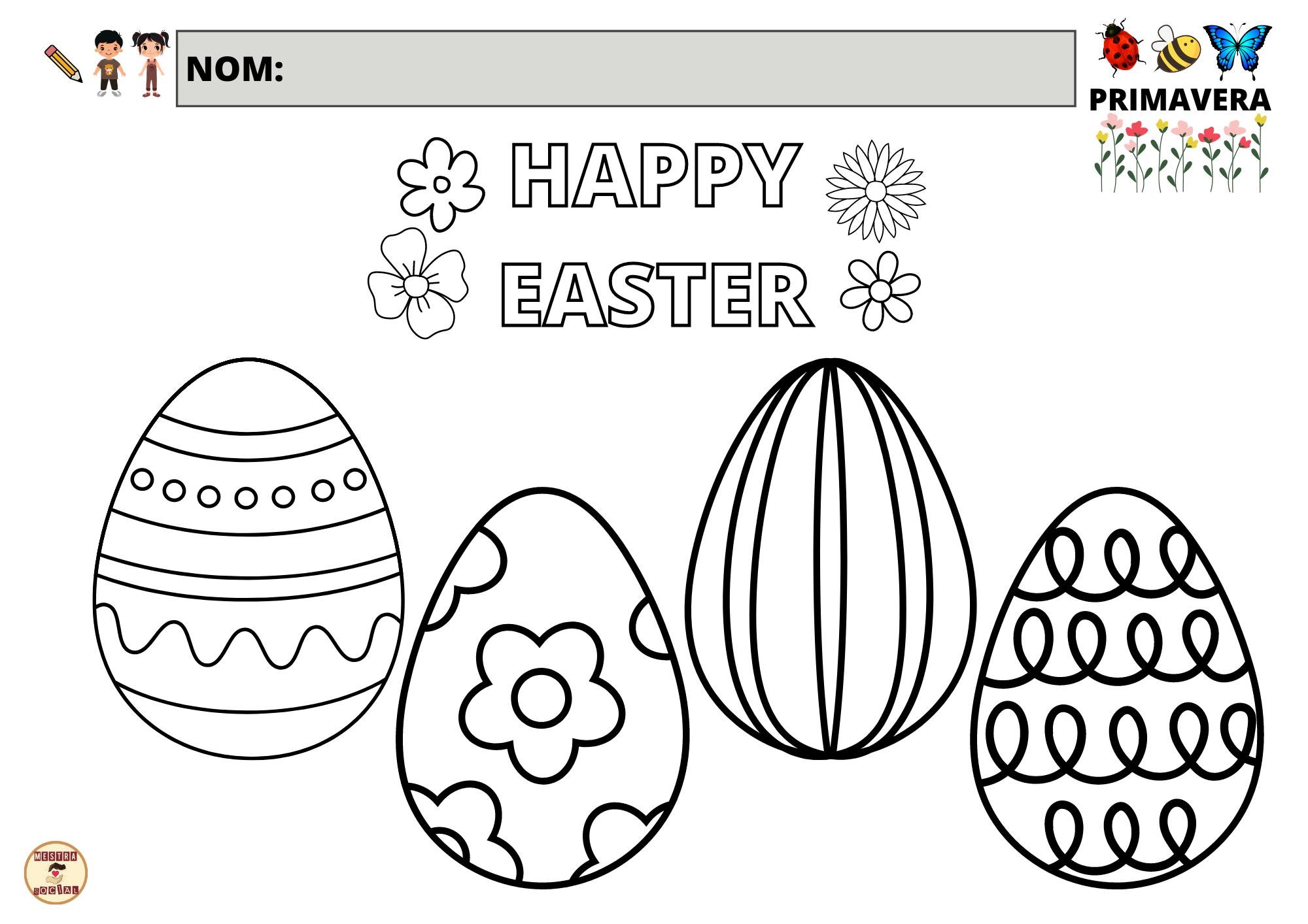 FEINA PER PINTAR "HAPPY EASTER"