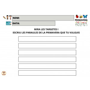 ESCRIURE PARAULES PRIMAVERA