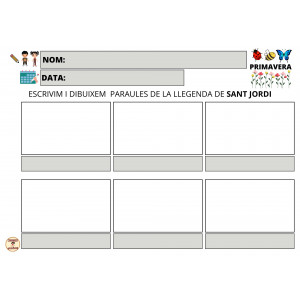 DIBUIXAR I ESCRIURE PARAULES DE SANT JORDI