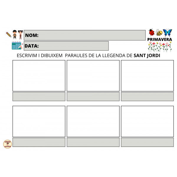 DIBUIXAR I ESCRIURE PARAULES DE SANT JORDI