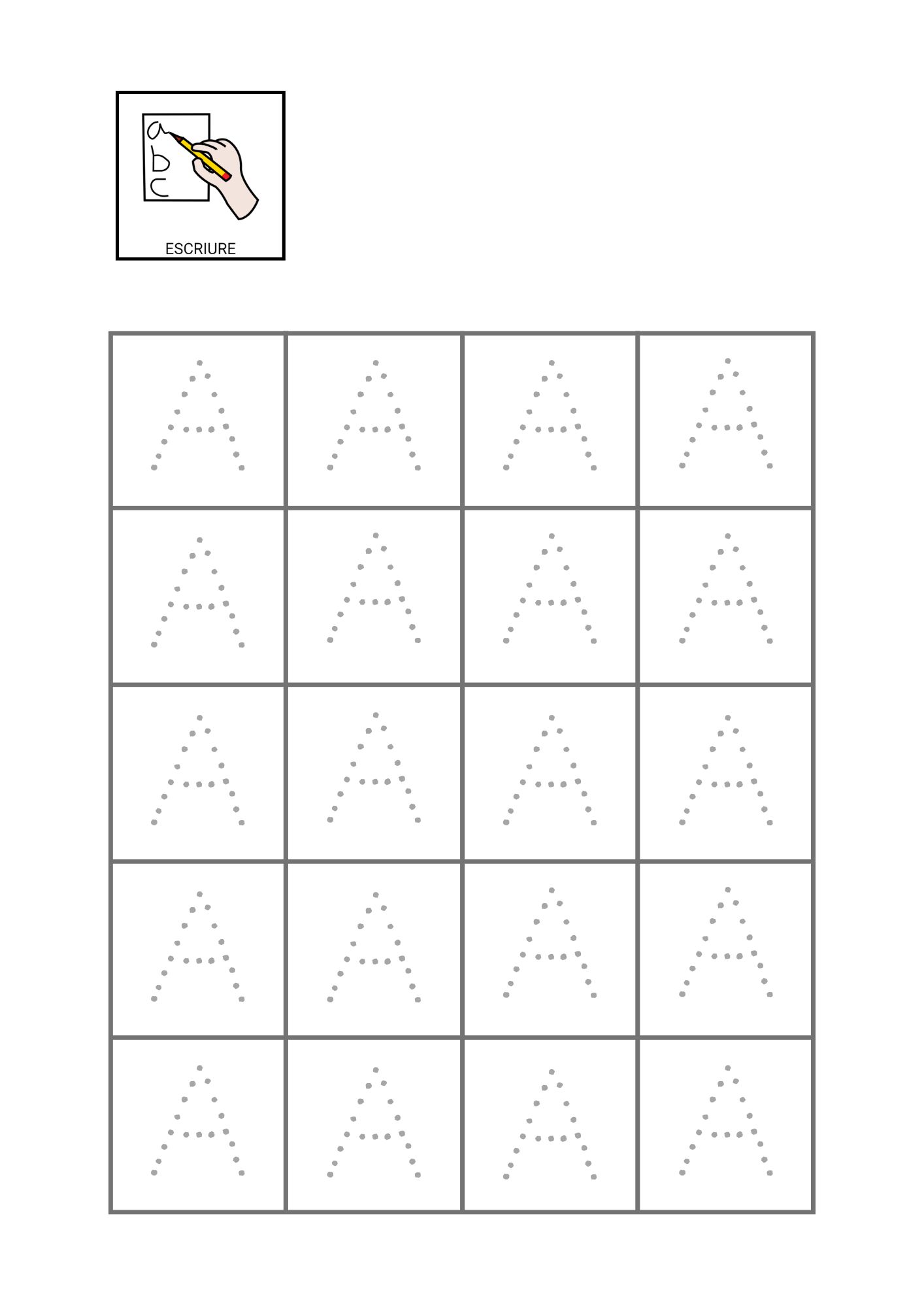 DOSSIER DE TRAÇ A PARTIR DE LES LLETRES I PICTOGRAMES
