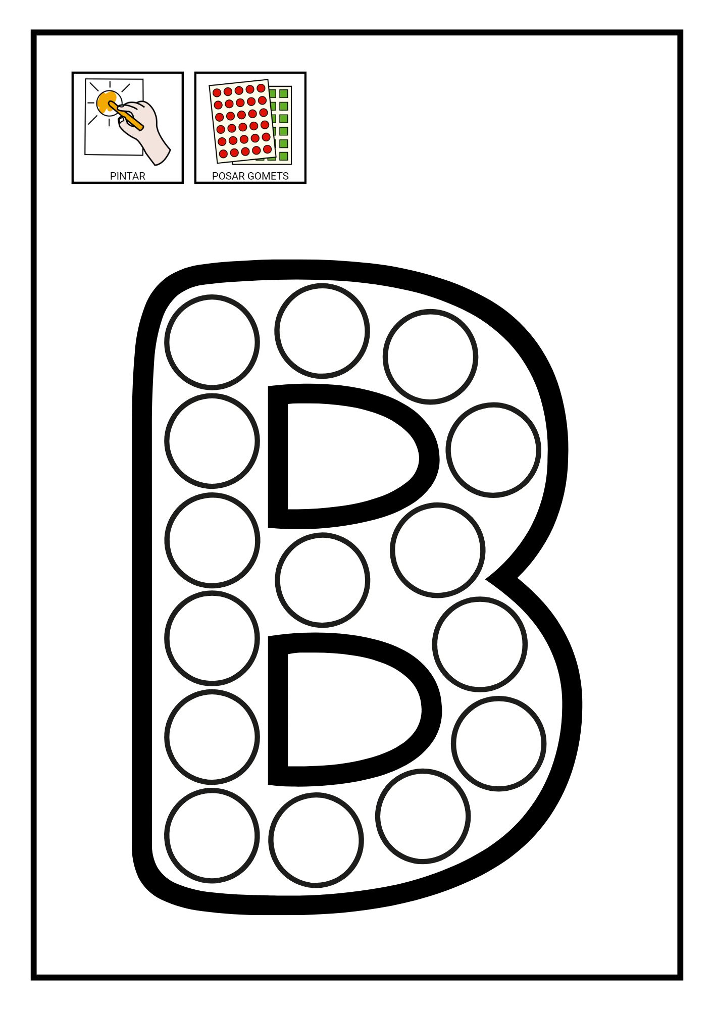 L'alfabet amb gomets