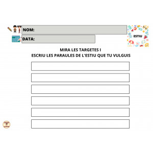 ESCRIURE PARAULES ESTIU