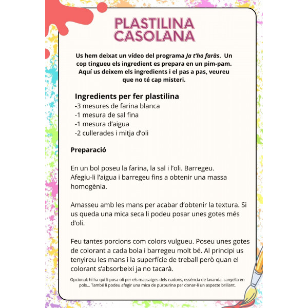 Manipular, experimentar i crear