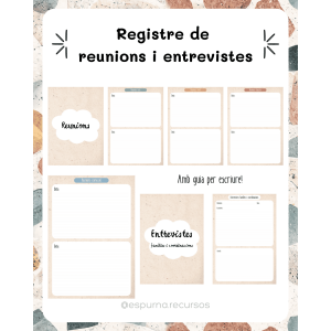 Agenda Registre de reunions i entrevistes