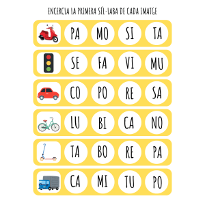 TREBALL SIL.LÀBIC (I5-PRIMER CICLE)