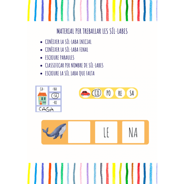 TREBALL SIL.LÀBIC (I5-PRIMER CICLE)
