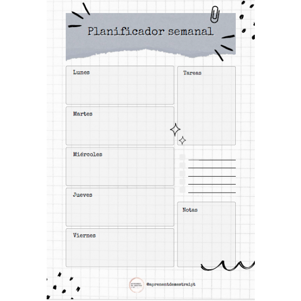 Planificadores semanales (plantillas) CAST CAT