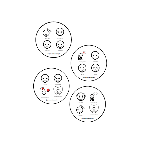 Juego símbolo común pictogramas emociones en CAST&CAT
