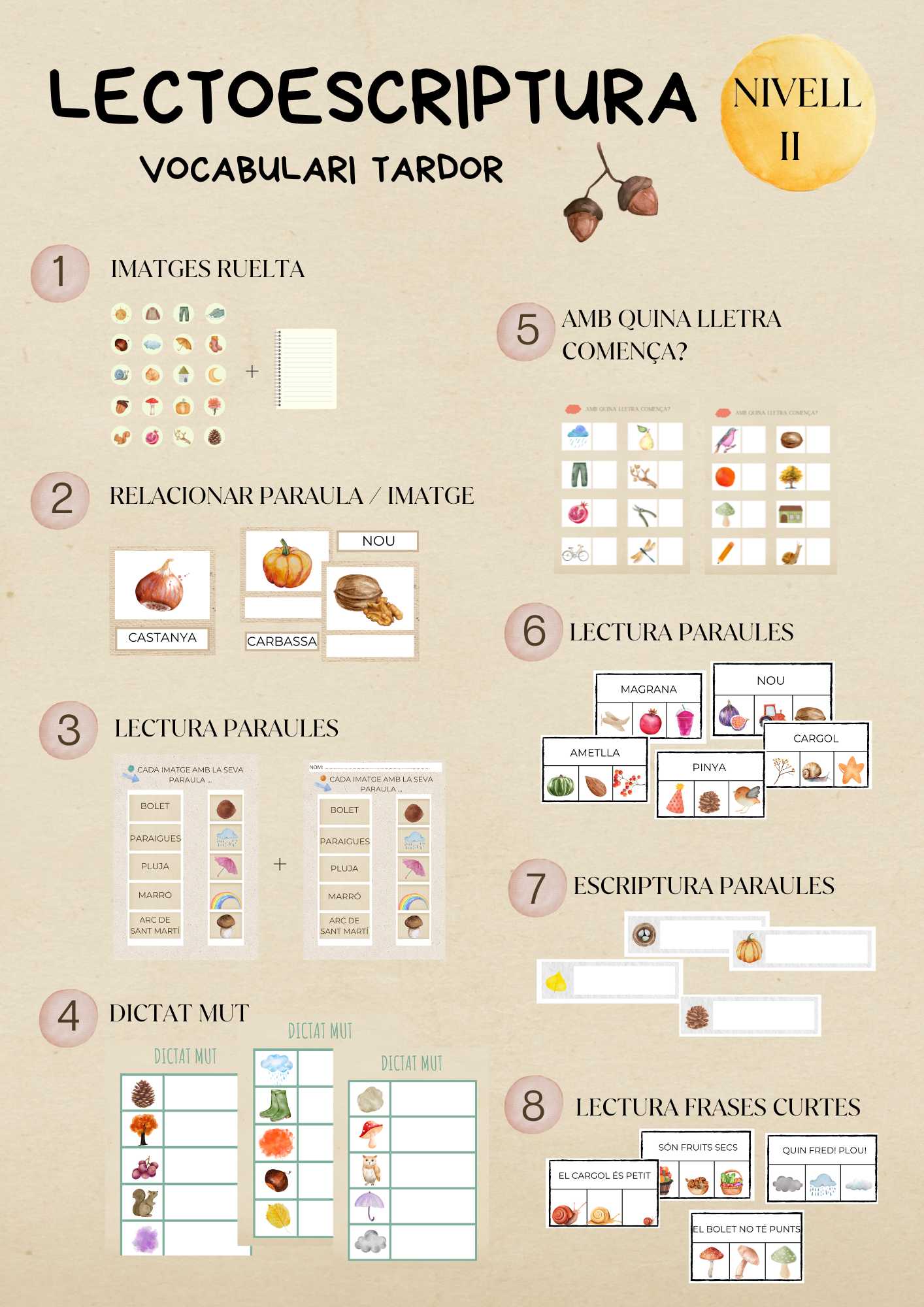 Lectoescriptura tardor. Nivel II