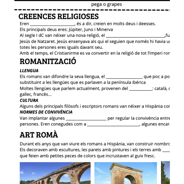 l'EDAT ANTIGA- FLIPBOOK (PER OMPLIR)