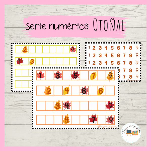 Seriación numérica otoño