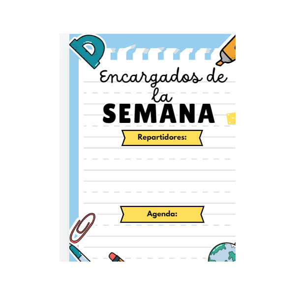 Póster Encargados de la Semana