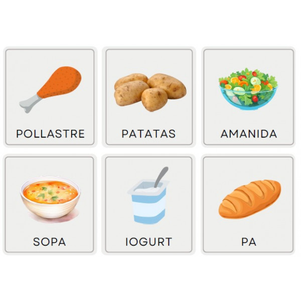 Targetes de vocabulari (imatge + paraula)