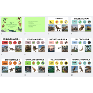 Fichas de dinosaurios