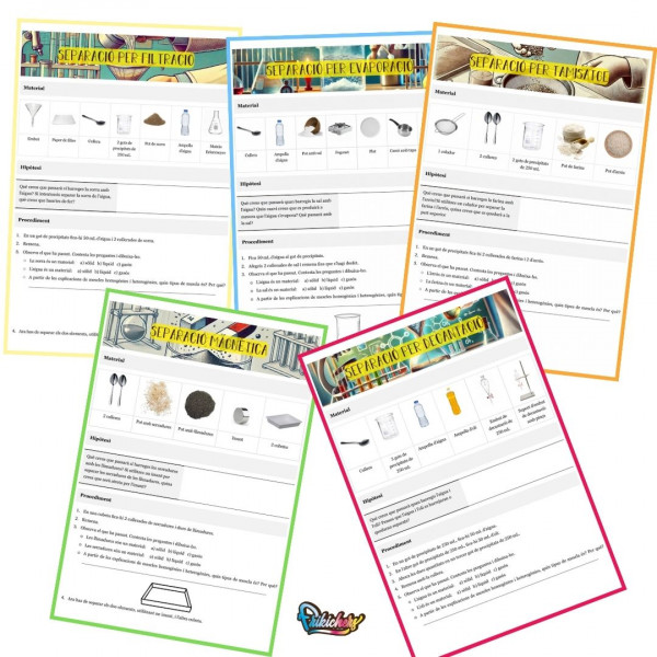 PRESENTACIÓ I EXPERIMENTS CIENTÍFICS: SEPARACIÓ DE MESCLES