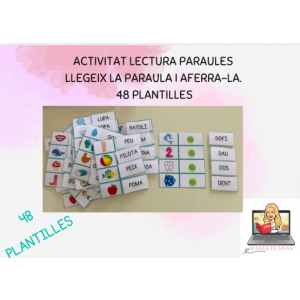ACTIVITAT LECTURA DE PARAULES. COMPRENSIÓ LECTORA. AFERRA LA IMATGE CORRECTA. CATALA. LLETRA DE PAL.