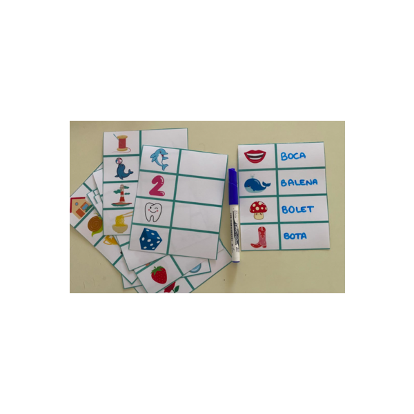 ACTIVITAT ESCRIPTURA DE PARAULES. DICTAT MUT. 12 PLANTILLES AMB 4 PARAULES.