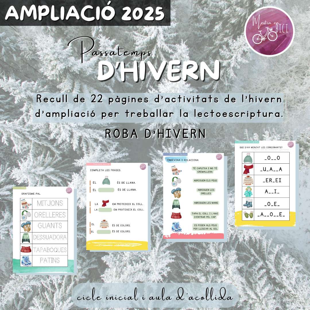 Ampliació passatemps d'hivern - lectoescriptura